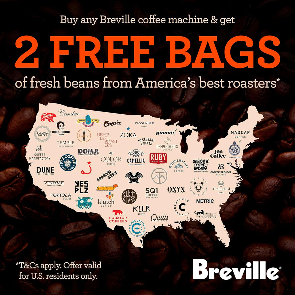 Breville BES870XL Barista Express Espresso Machine, Brushed Stainless Steel | Craft café-quality espresso shots, lattes and cappuccinos at home with this manual coffee maker with built-in grinder