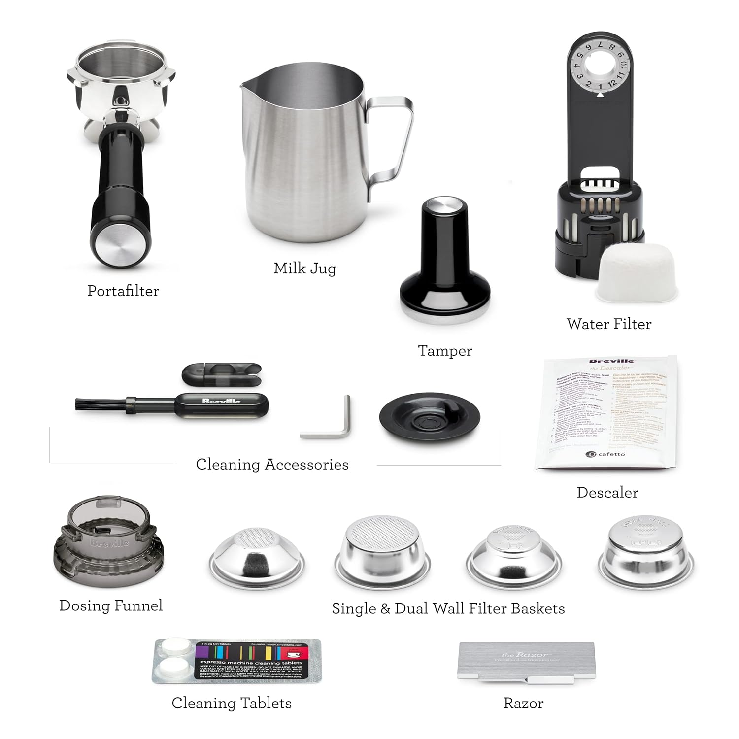 Breville BES870XL Barista Express Espresso Machine, Brushed Stainless Steel | Craft café-quality espresso shots, lattes and cappuccinos at home with this manual coffee maker with built-in grinder